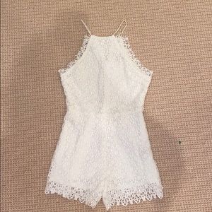 White lace romper